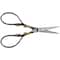 Sullivans 4" Gunmetal & Gold Heirloom Embroidery Scissors Teardrop Handle